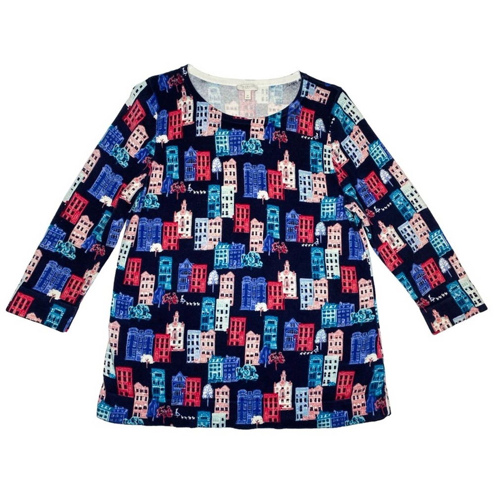 Talbots Outlet City Landscape Sweater EUC
